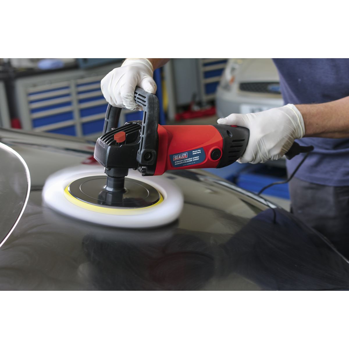 Sealey MS875PS Sander/Polisher Ø180mm Variable Speed 1200W/230V Sealey