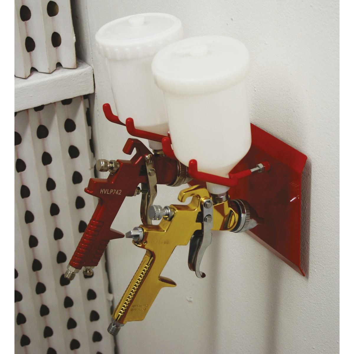 Sealey MSH02 Magnetic Spray Gun Holder - 2 Gun Sealey