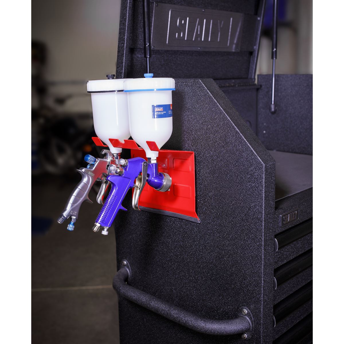 Sealey MSH03 Magnetic Spray Gun Holder - 2 Gun Sealey