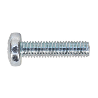 Sealey MSP520 Machine Screw M5 x 20mm Pan Head Pozi Zinc Pack of 100 Sealey