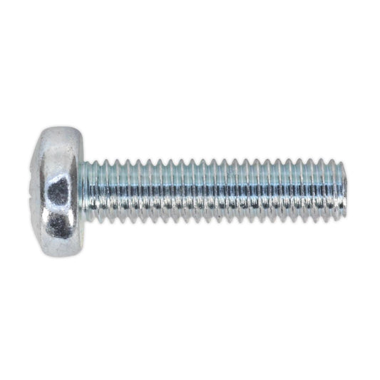 Sealey MSP520 Machine Screw M5 x 20mm Pan Head Pozi Zinc Pack of 100 Sealey