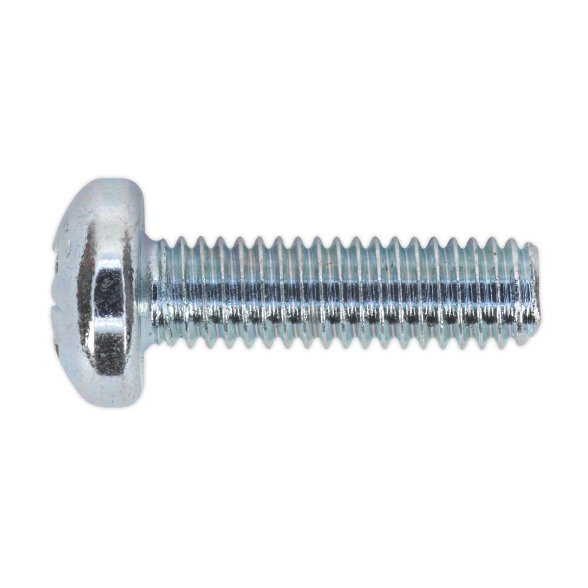 Sealey MSP620 Machine Screw M6 x 20mm Pan Head Pozi Zinc Pack of 50 Sealey