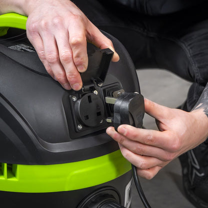 Sealey PC150BV BuilderVac® Wet & Dry Vacuum Cleaner 15L Stainless Steel Drum M Class Filtration Sealey