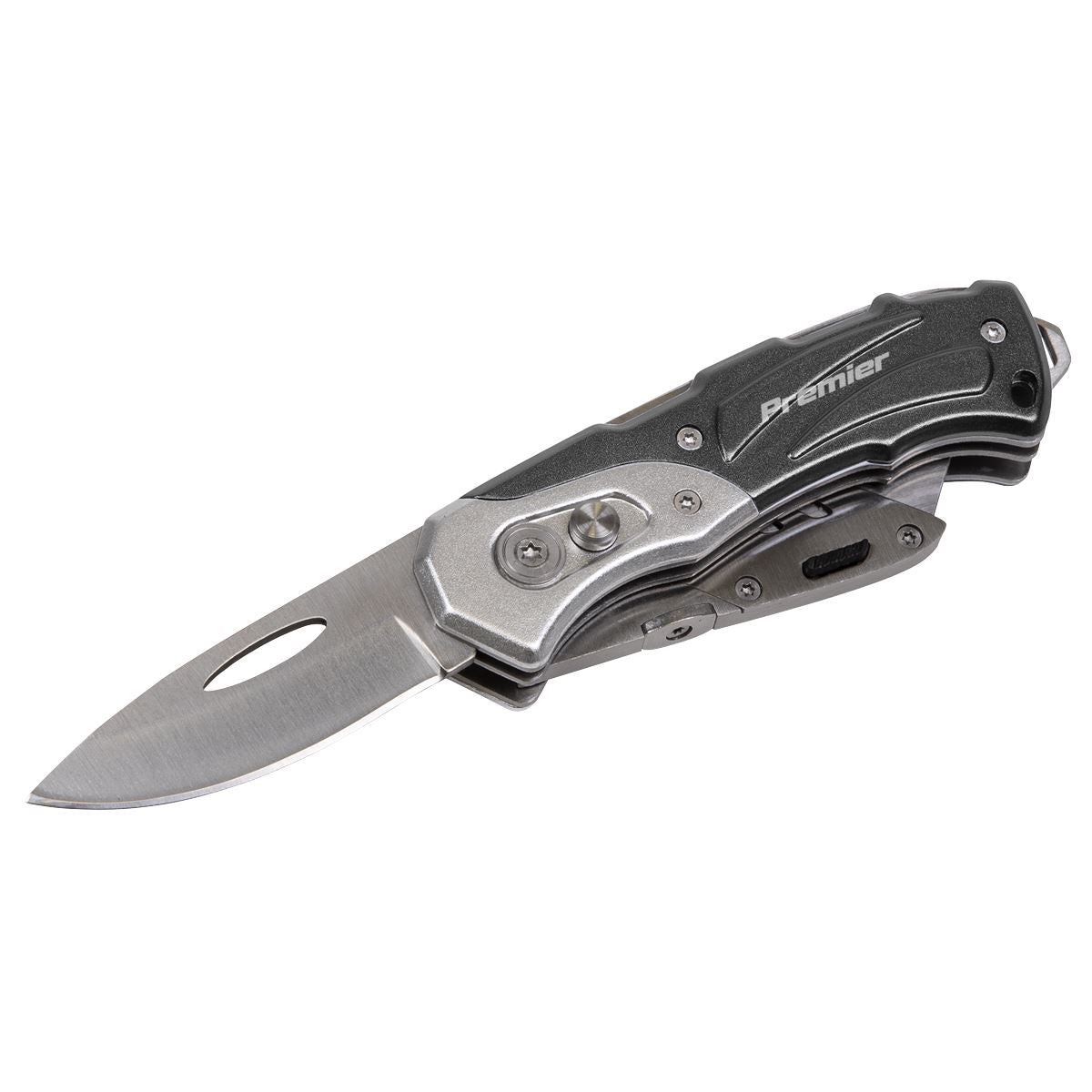 Sealey PK37 Pocket Knife Locking Twin-Blade Sealey