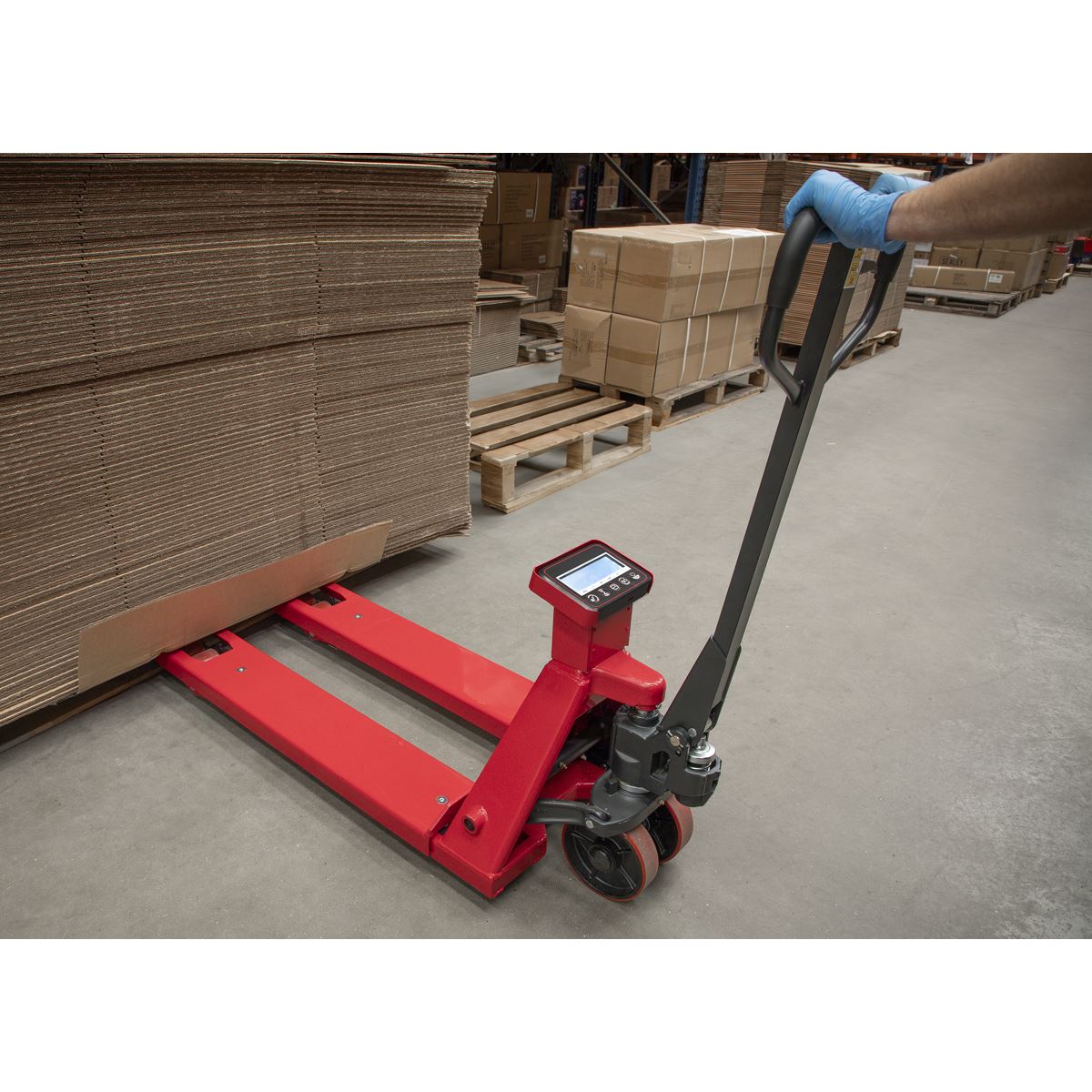 Sealey PT1150SC Pallet Truck with Scales - 2000kg Capacity 1150 x 555mm Sealey