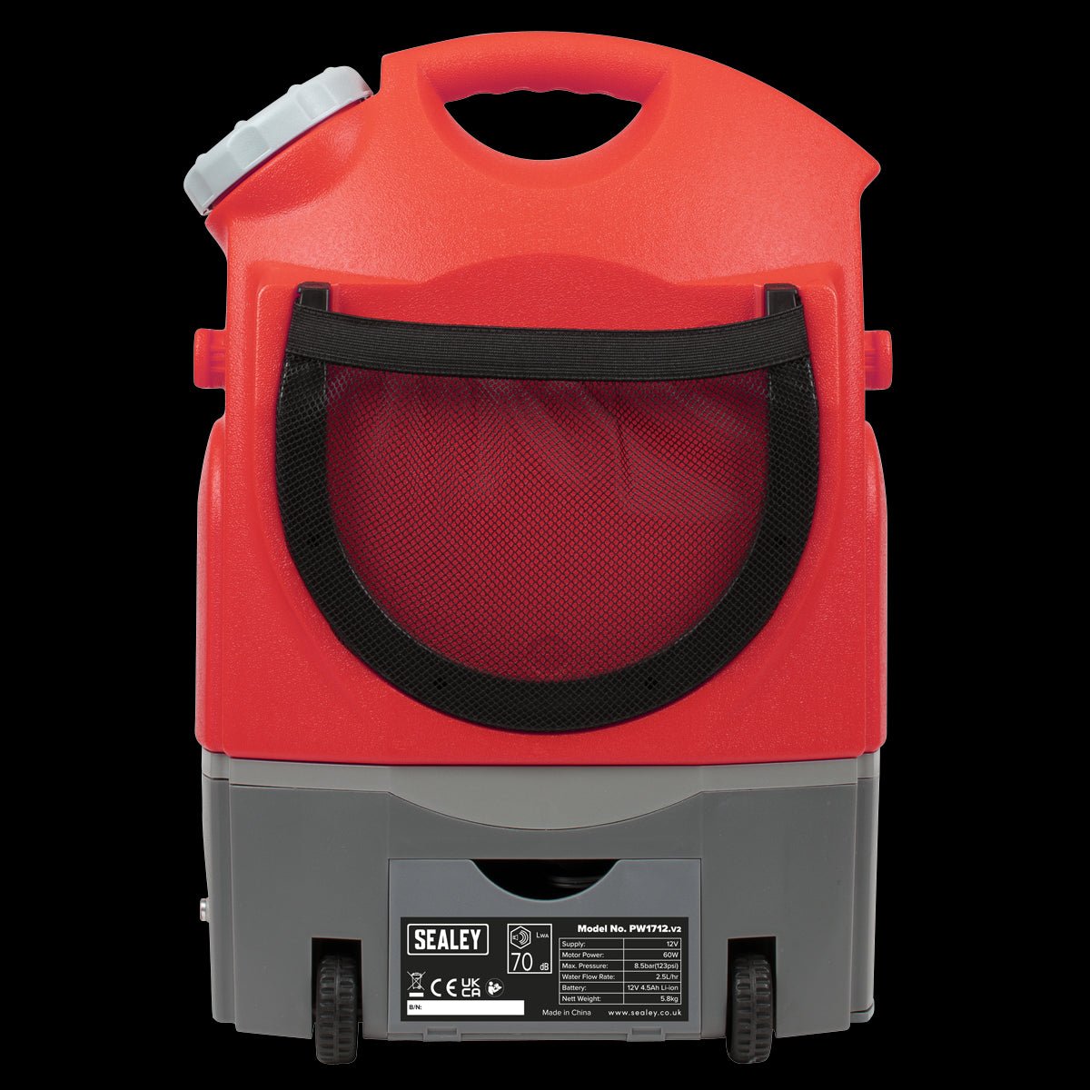 Sealey PW1712 Pressure Washer 12V Rechargeable Sealey