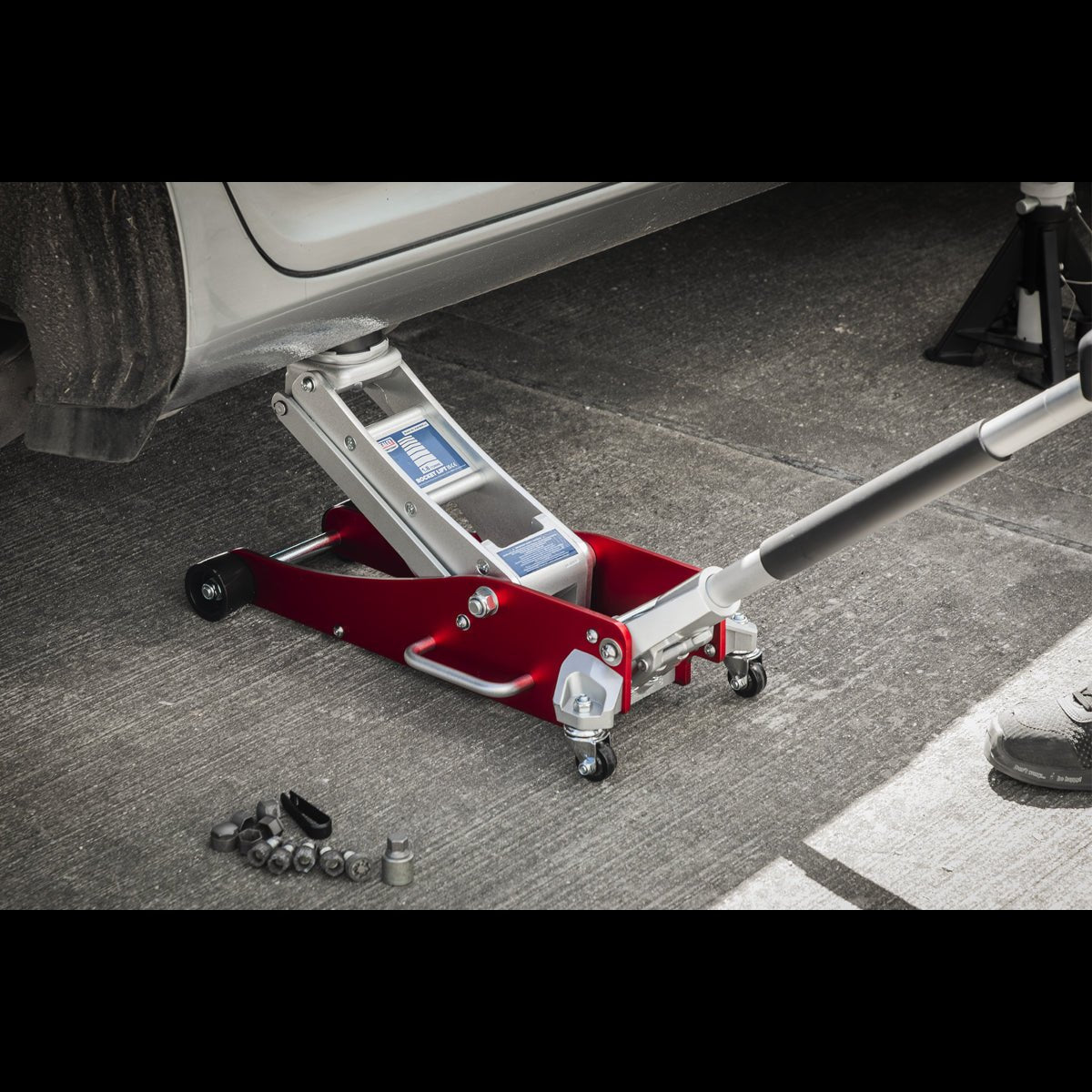 Sealey RJAS1500 Aluminium/Steel Trolley Jack with Rocket Lift 1.5 Tonne Sealey