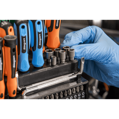 Siegen S01248 Screwdriver Bit & Nut Driver Set 100pc Sealey