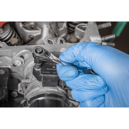 Siegen S01251 Micro Ratchet Bit Driver/Wrench 1/4"Hex  x 1/4"Sq Drive Sealey