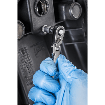 Siegen S01254 Micro Flexi-Head Ratchet Wrench 1/4"Sq Drive Sealey