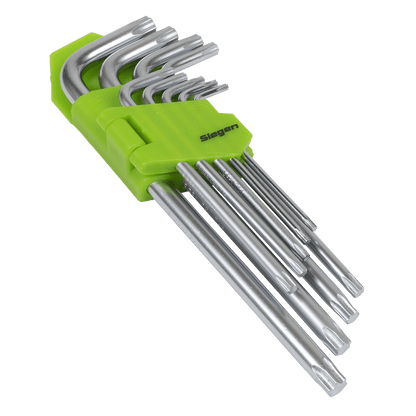 Siegen S01262 Key Set TRX-Star* Long 9pc Sealey