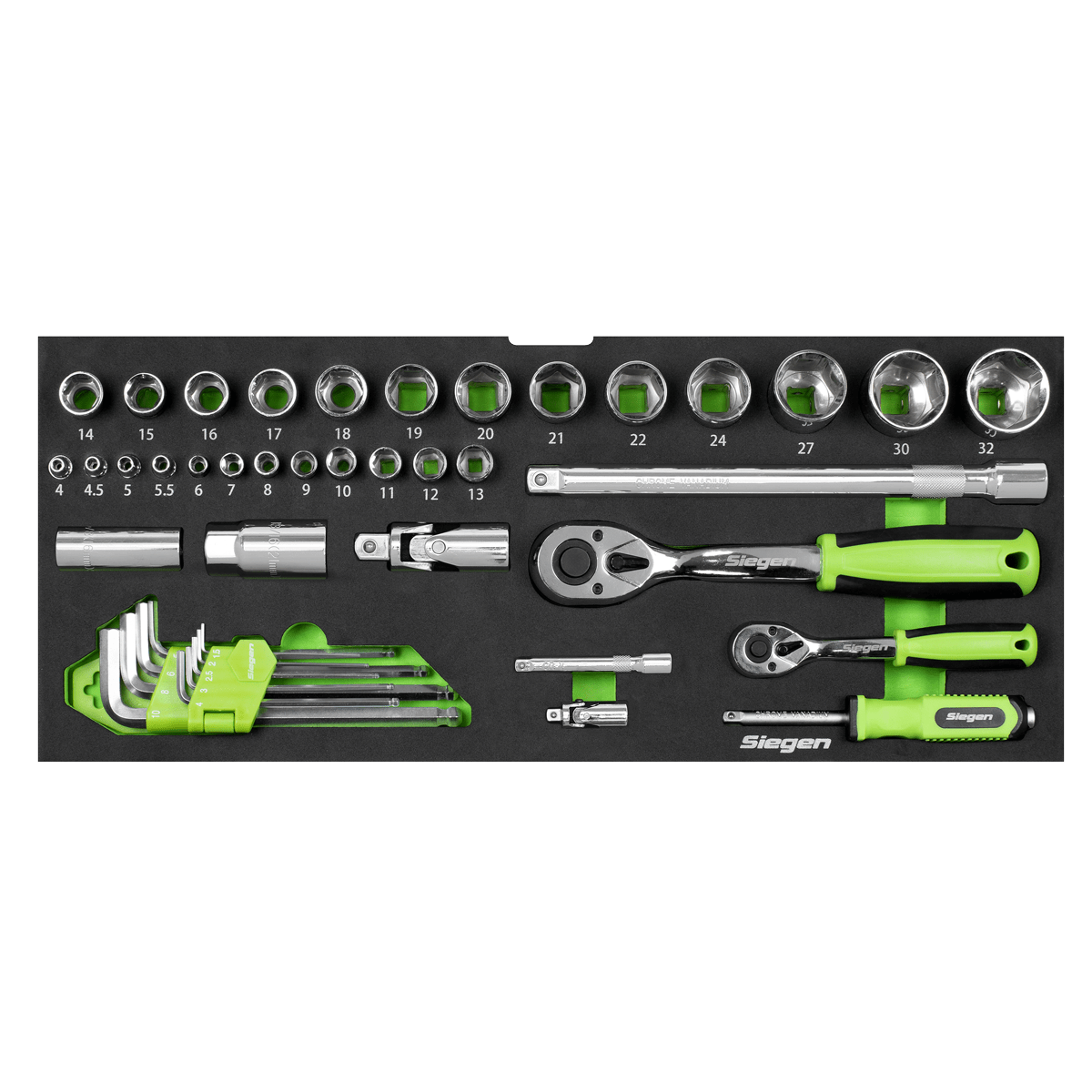 Siegen S01266 Portable Tool Chest 3 Drawer with 98pc Tool Kit Sealey