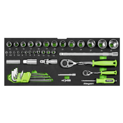 Siegen S01266 Portable Tool Chest 3 Drawer with 98pc Tool Kit Sealey