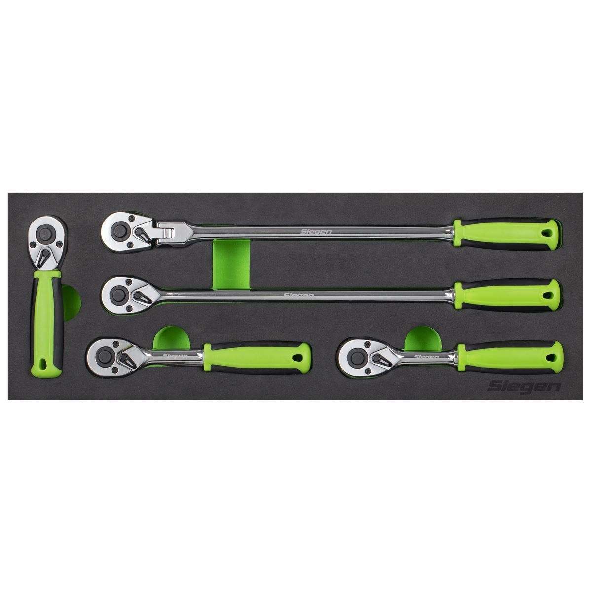 Sealey S01290 Ratchet Wrench Set 1/4"Sq 5pc Drive Flip Reverse Sealey