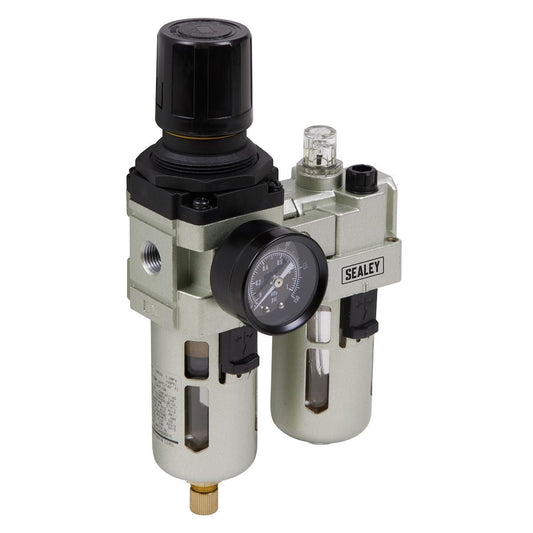 Sealey SA106 Air Filter/Regulator/Lubricator Max. Airflow 60cfm Sealey