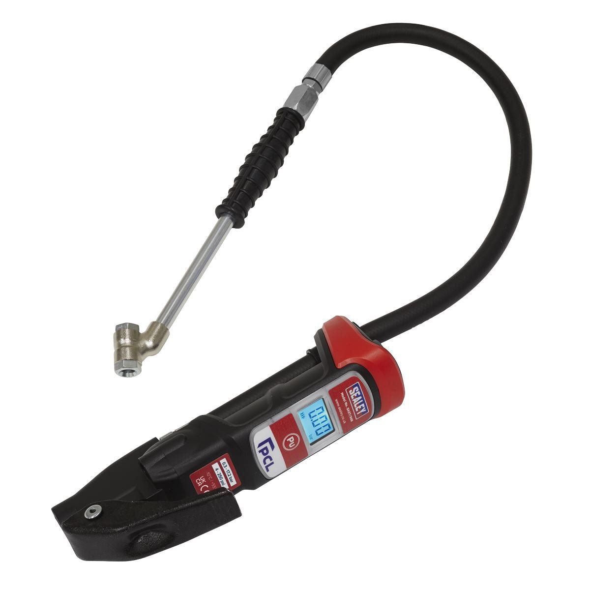 Sealey SA37/96B Premier Anodised Digital Tyre Inflator with Twin Push-On Connector Sealey