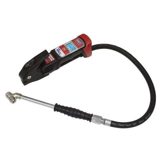 Sealey SA37/96B Premier Anodised Digital Tyre Inflator with Twin Push-On Connector Sealey