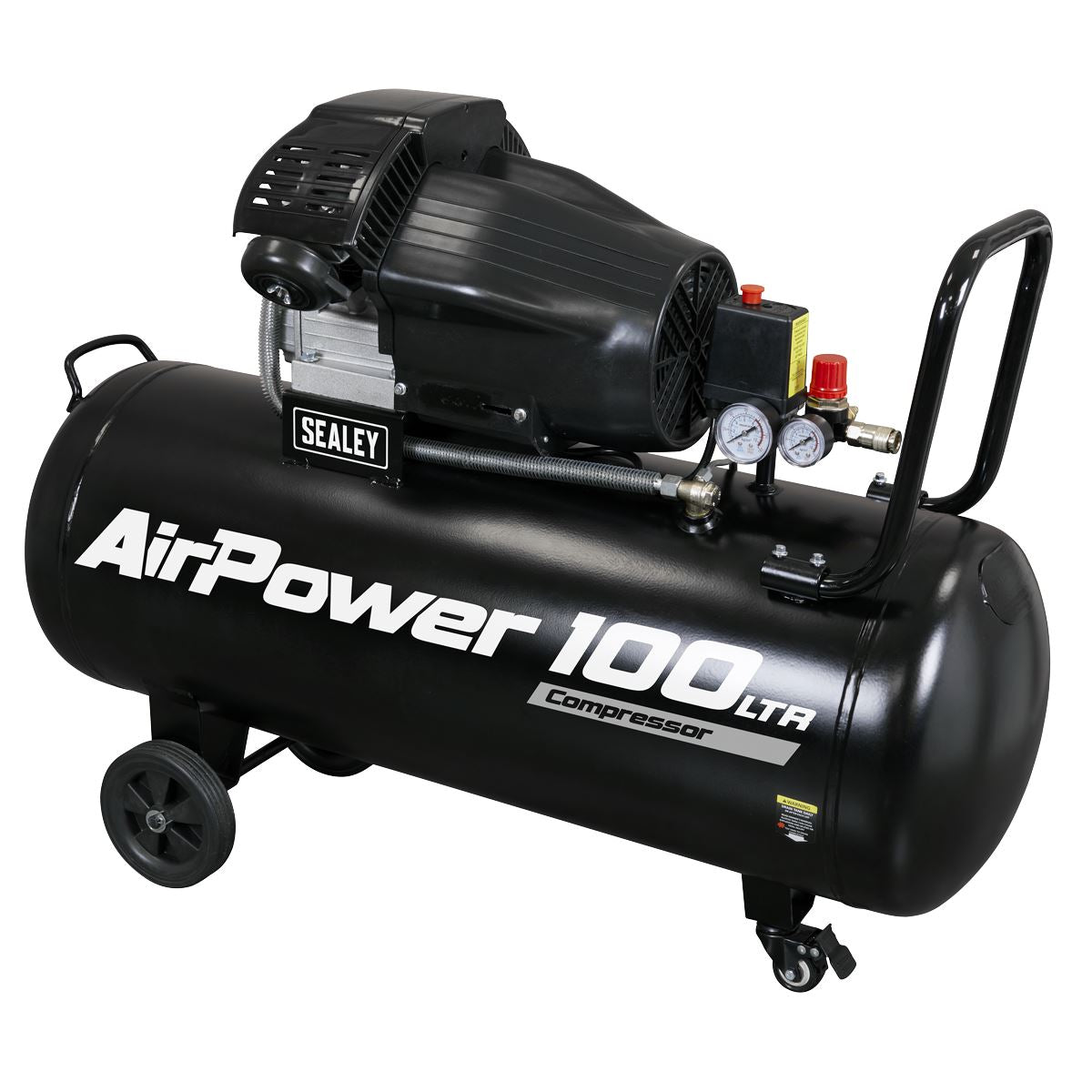 Sealey SAC10030VA 100L V-Twin Direct Drive Air Compressor 3hp Sealey
