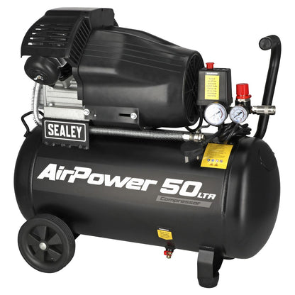 Sealey SAC5030VA 50L V-Twin Direct Drive Air Compressor 3hp Sealey