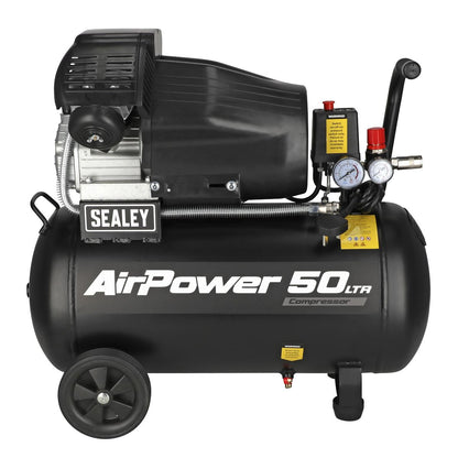 Sealey SAC5030VA 50L V-Twin Direct Drive Air Compressor 3hp Sealey