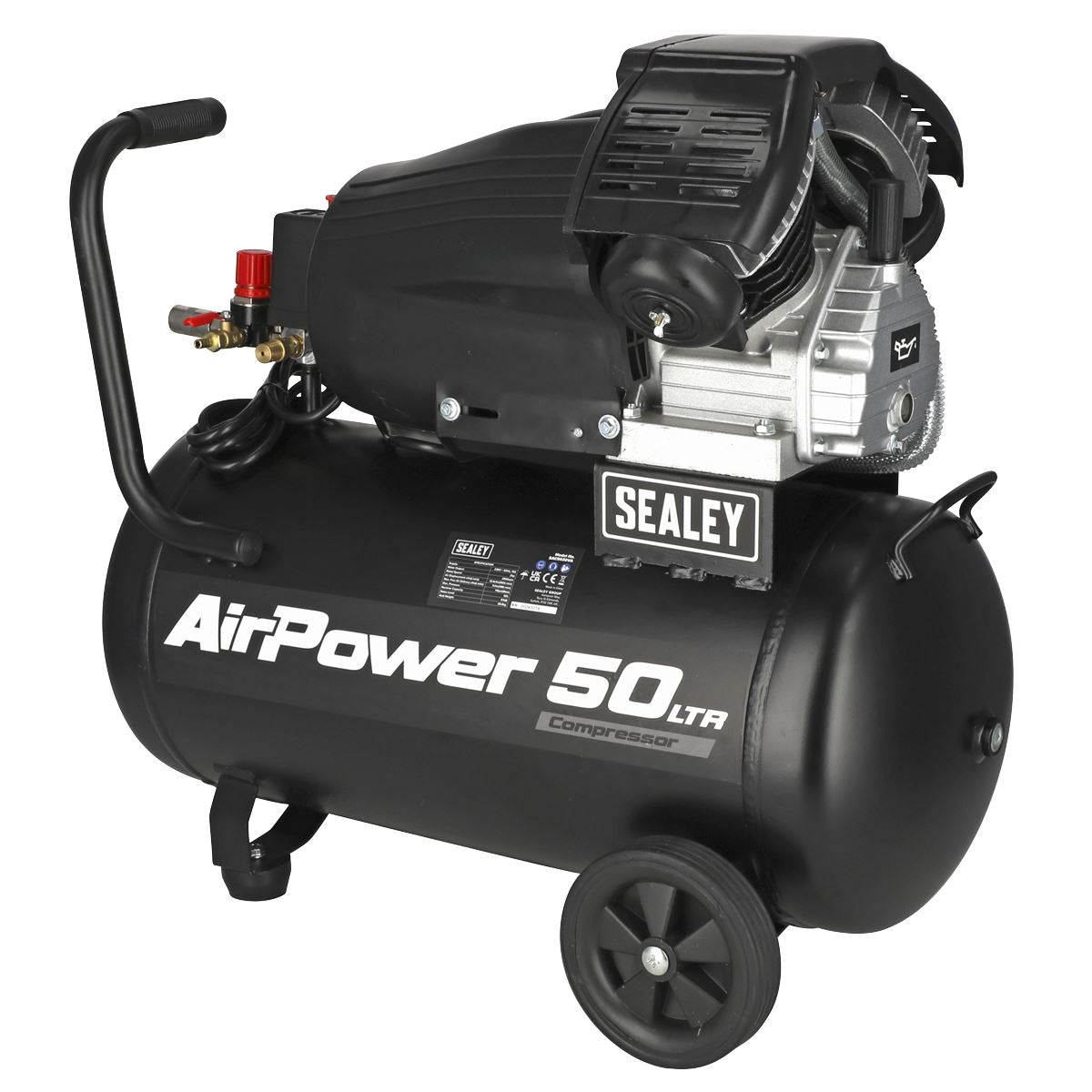 Sealey SAC5030VA 50L V-Twin Direct Drive Air Compressor 3hp Sealey