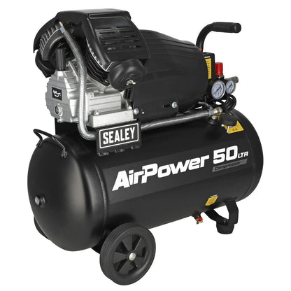 Sealey SAC5030VA 50L V-Twin Direct Drive Air Compressor 3hp Sealey
