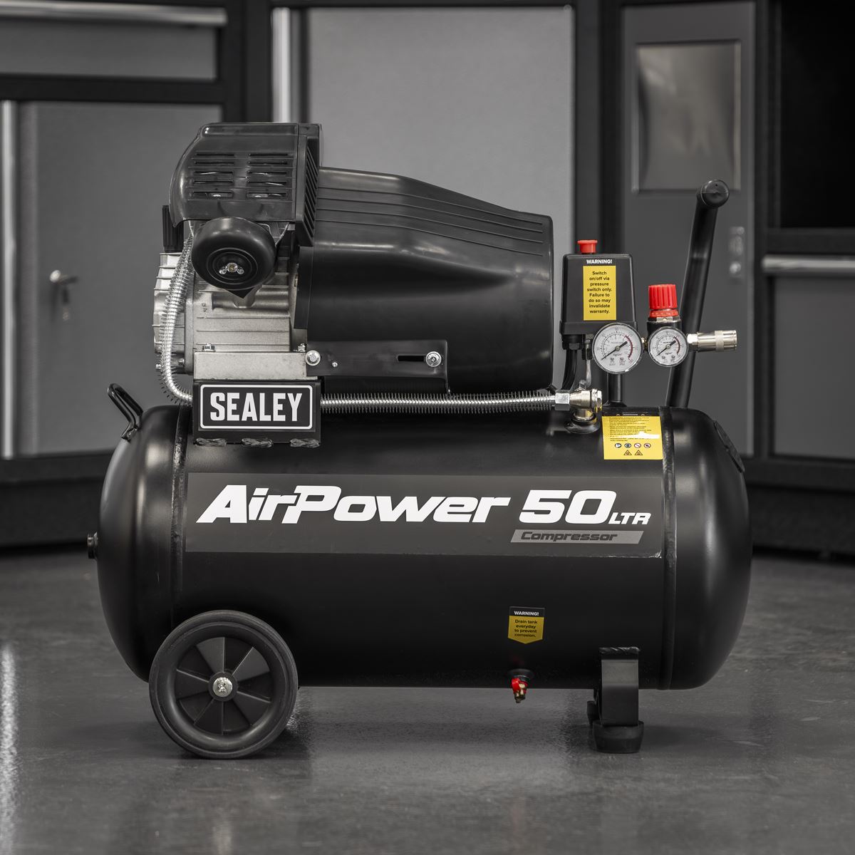 Sealey SAC5030VA 50L V-Twin Direct Drive Air Compressor 3hp Sealey