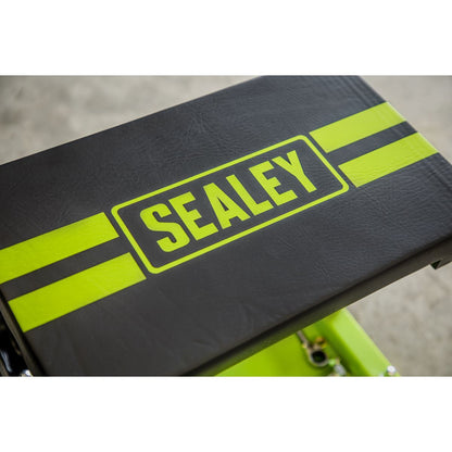 Sealey SCR9HV Mechanic's Deluxe Utility Seat - Green Sealey