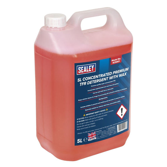 Sealey SCS001 TFR Premium Detergent with Wax Concentrated 5L Sealey
