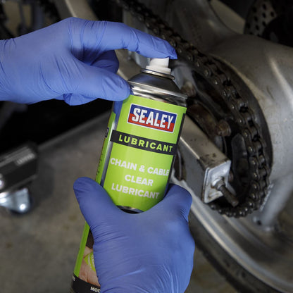 Sealey SCS017S Chain & Cable Clear Lubricant 500ml Sealey