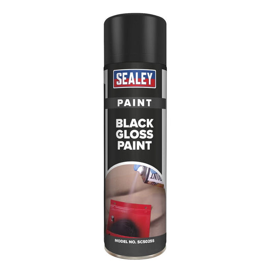 Sealey SCS025S Black Gloss Paint 500ml Sealey