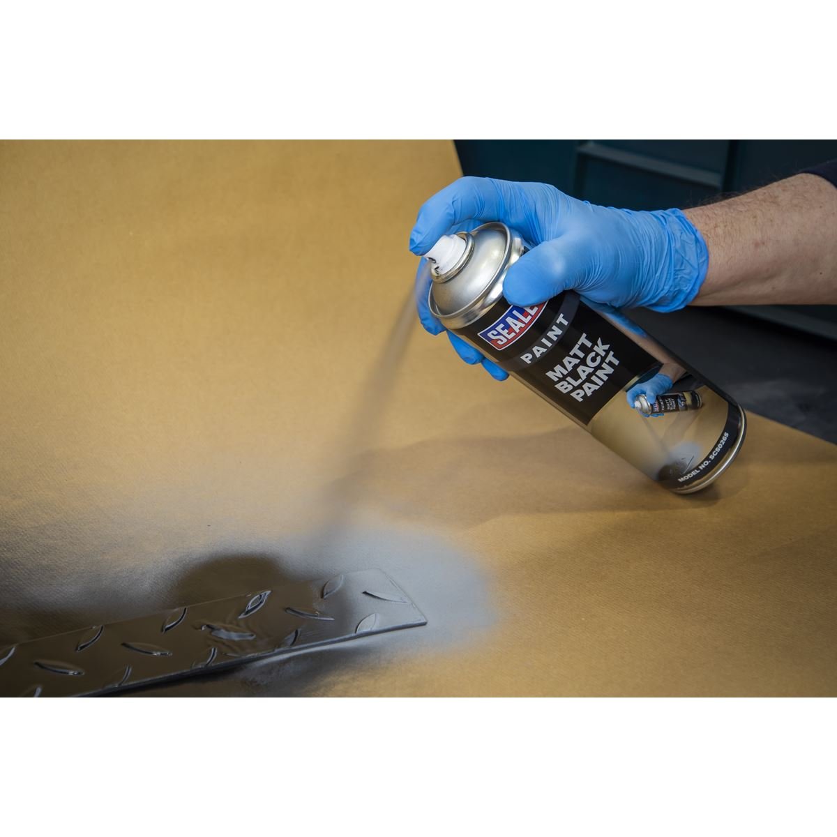 Sealey SCS026S Black Matt Paint 500ml Sealey