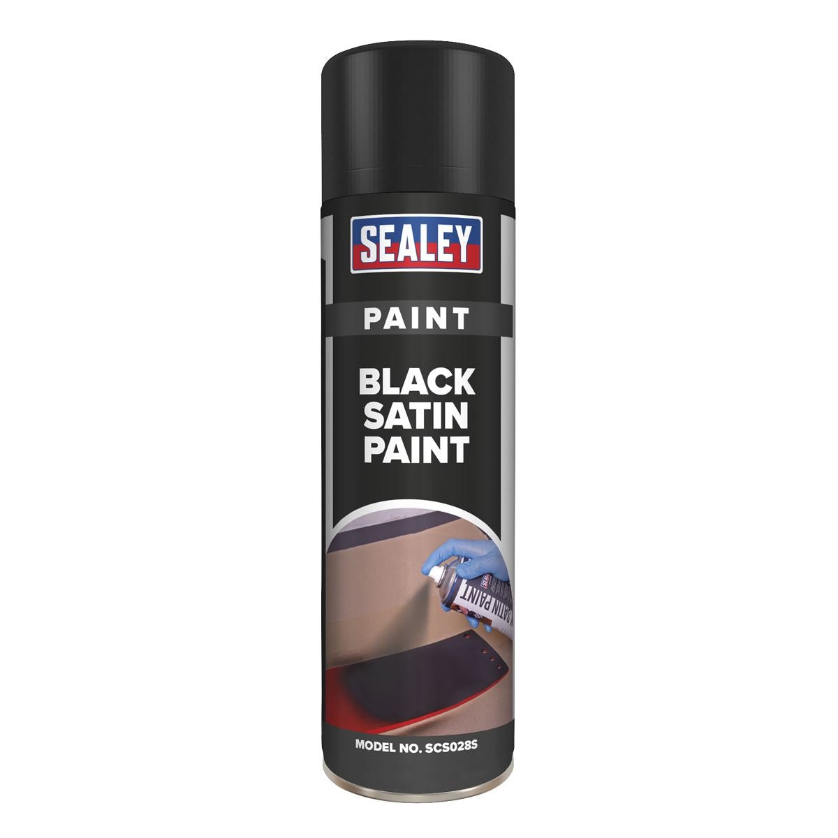 Sealey SCS028S Black Satin Paint 500ml Sealey