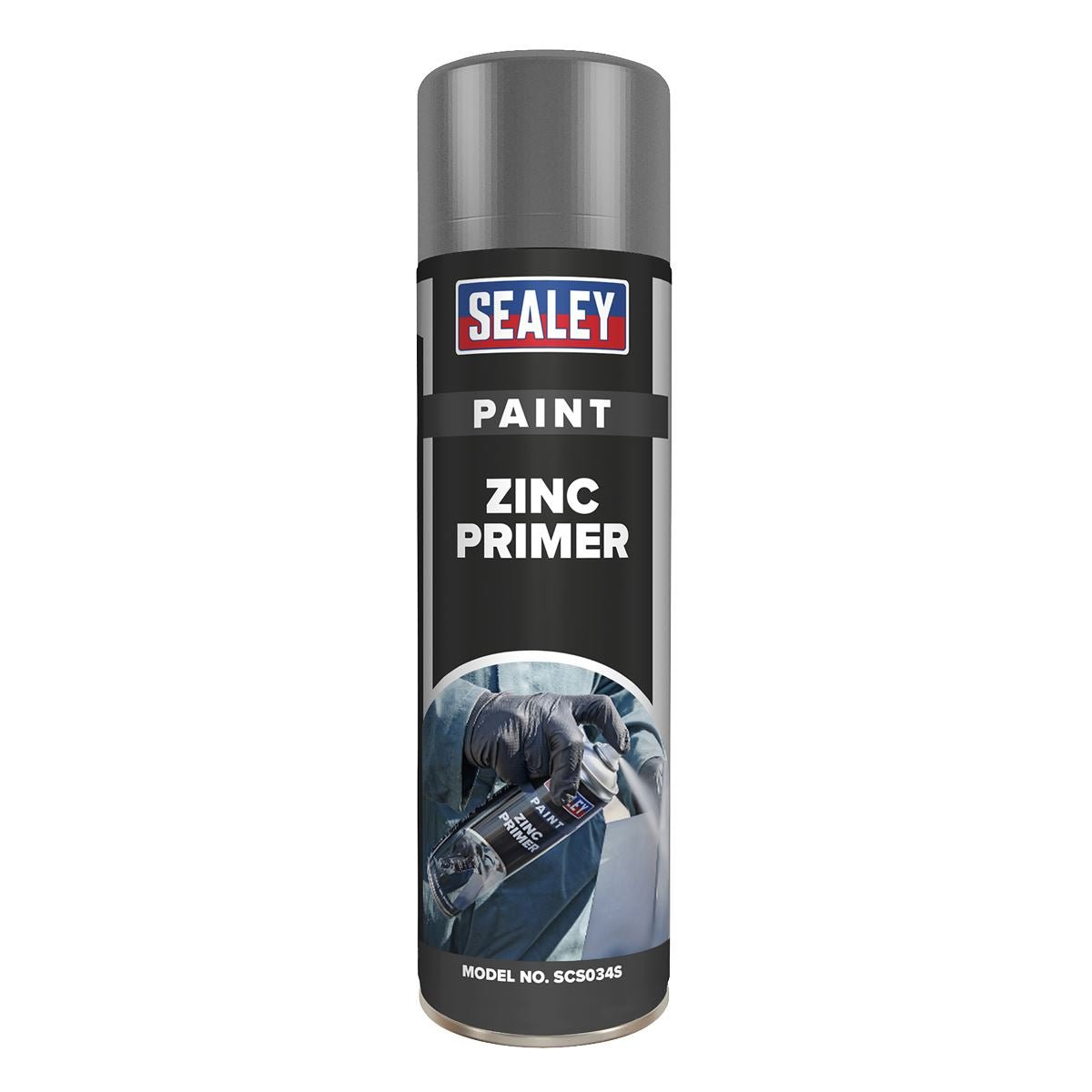 Sealey SCS034S Grey Zinc Primer Paint 500ml Sealey