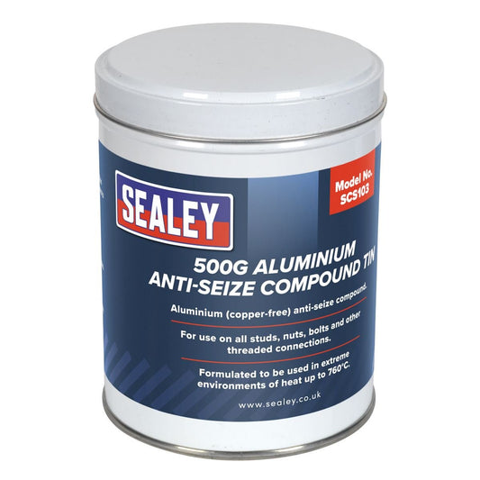 Sealey SCS103 Aluminium Anti-Seize Compound 500g Tin Sealey