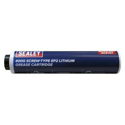 Sealey SCS107 Screw-Type EP2 Lithium Grease Cartridge 400g Sealey
