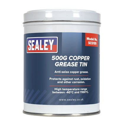 Sealey SCS109 Copper Grease 500g Tin Sealey