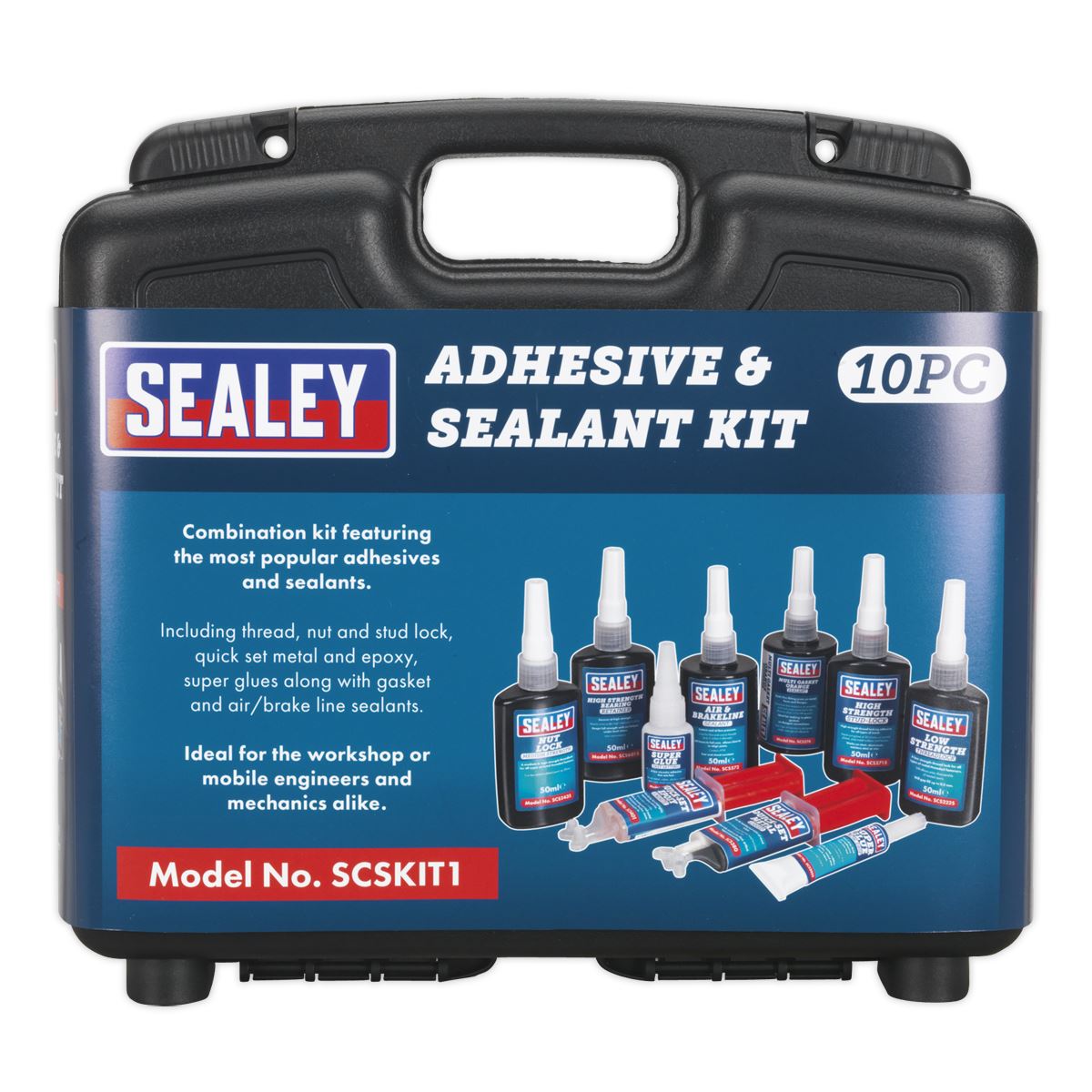 Sealey SCSKIT1 Adhesive & Sealant Kit 10pc Sealey