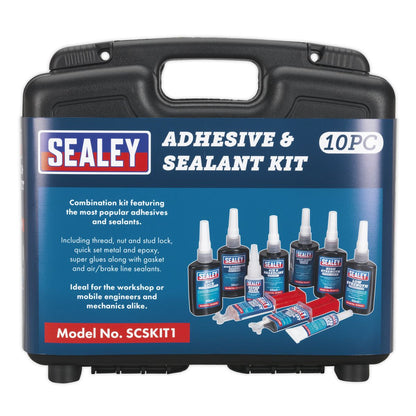 Sealey SCSKIT1 Adhesive & Sealant Kit 10pc Sealey