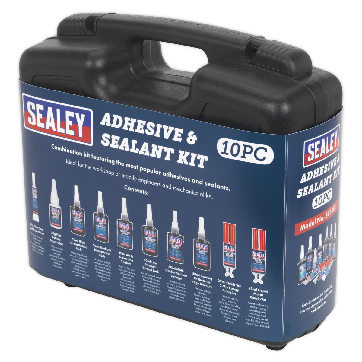 Sealey SCSKIT1 Adhesive & Sealant Kit 10pc Sealey