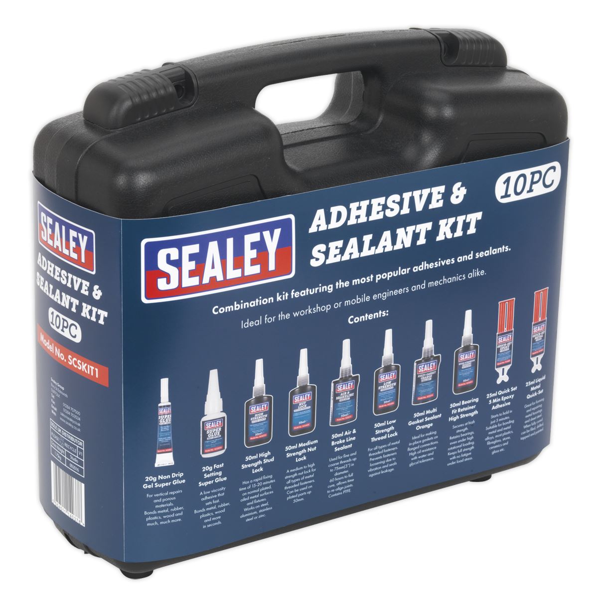 Sealey SCSKIT1 Adhesive & Sealant Kit 10pc Sealey