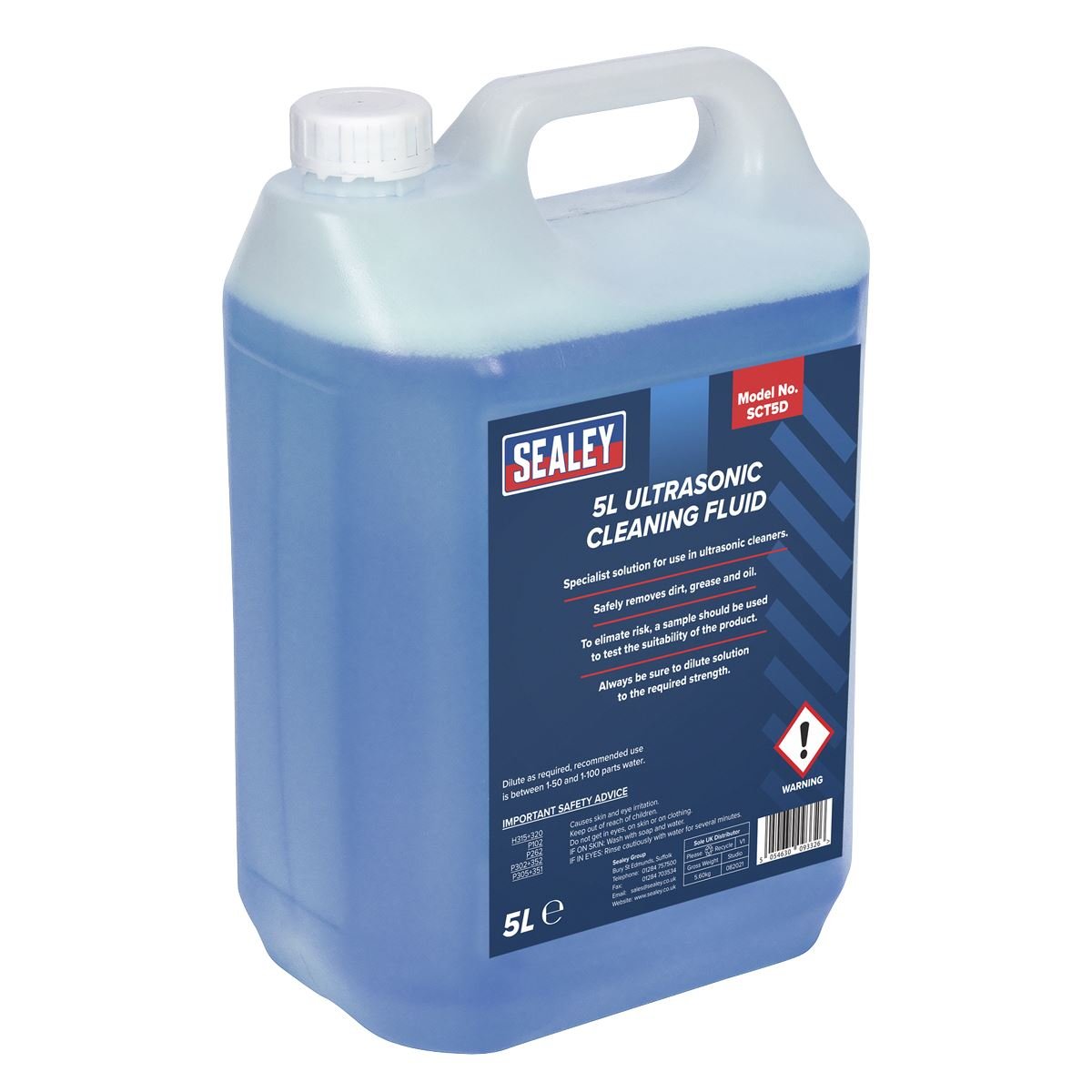 Sealey SCT5D Ultrasonic Cleaning Fluid 5L Sealey