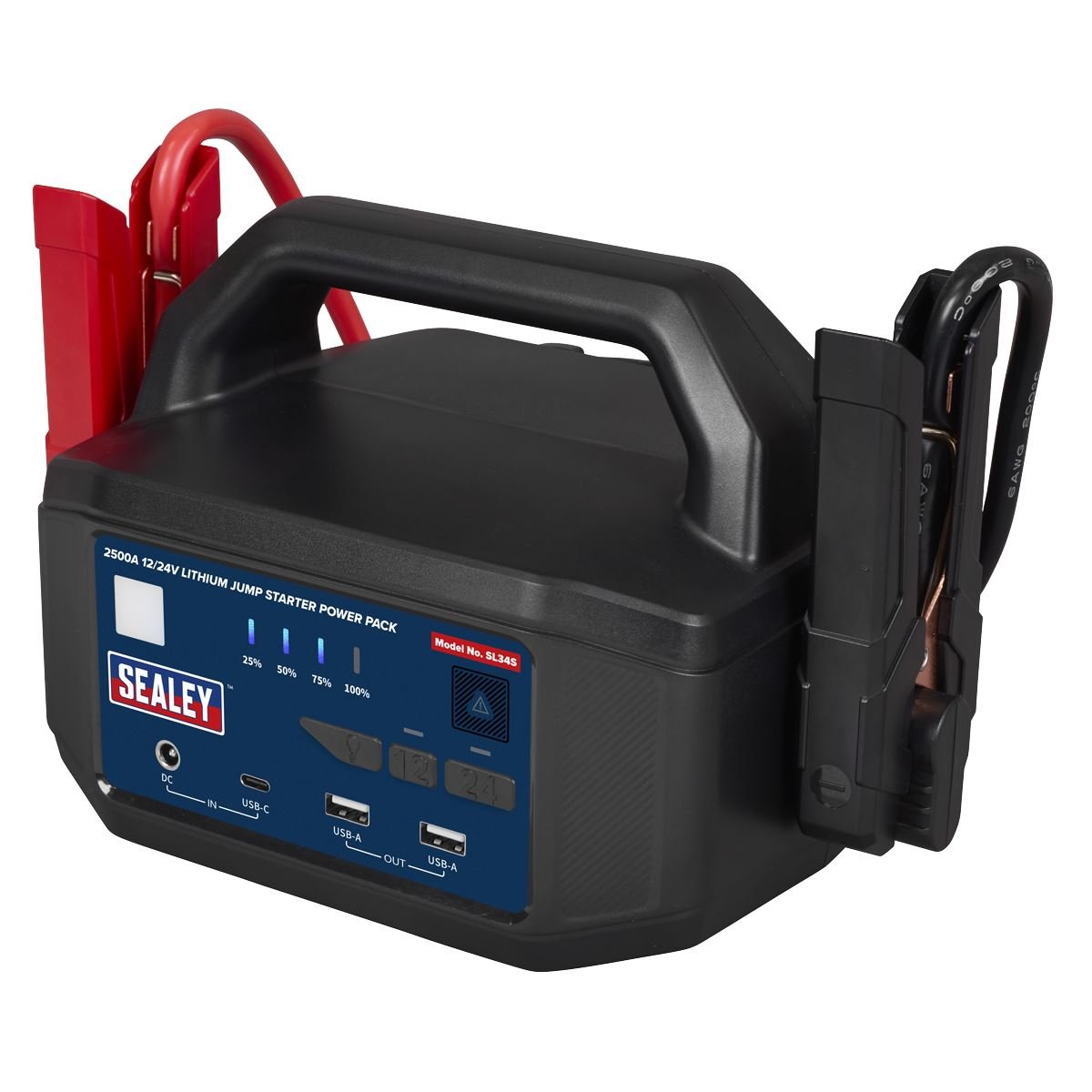 Sealey SL34S 2500A 12/24V Lithium Jump Starter Power Pack Sealey