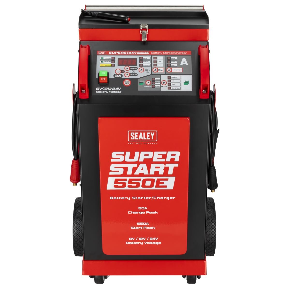 Sealey SUPERSTART550E 6/12/24V Battery Starter/Charger 550A Sealey