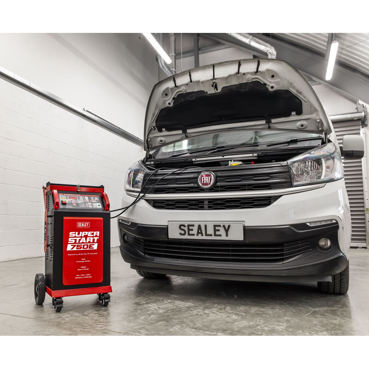 Sealey SUPERSTART750E 6/12/24V Battery Starter/Charger 750A Sealey