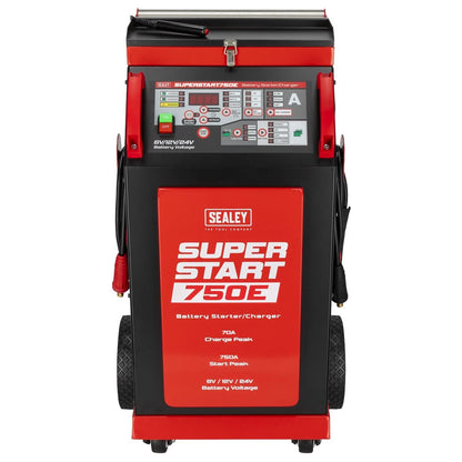 Sealey SUPERSTART750E 6/12/24V Battery Starter/Charger 750A Sealey