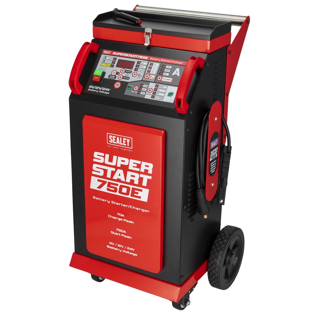 Sealey SUPERSTART750E 6/12/24V Battery Starter/Charger 750A Sealey