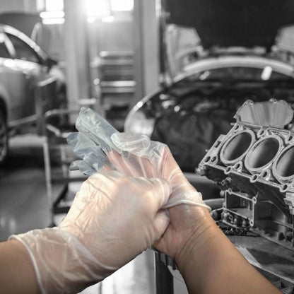 Shield GD09 Clear Vinyl Powder Free Disposable Gloves Shield