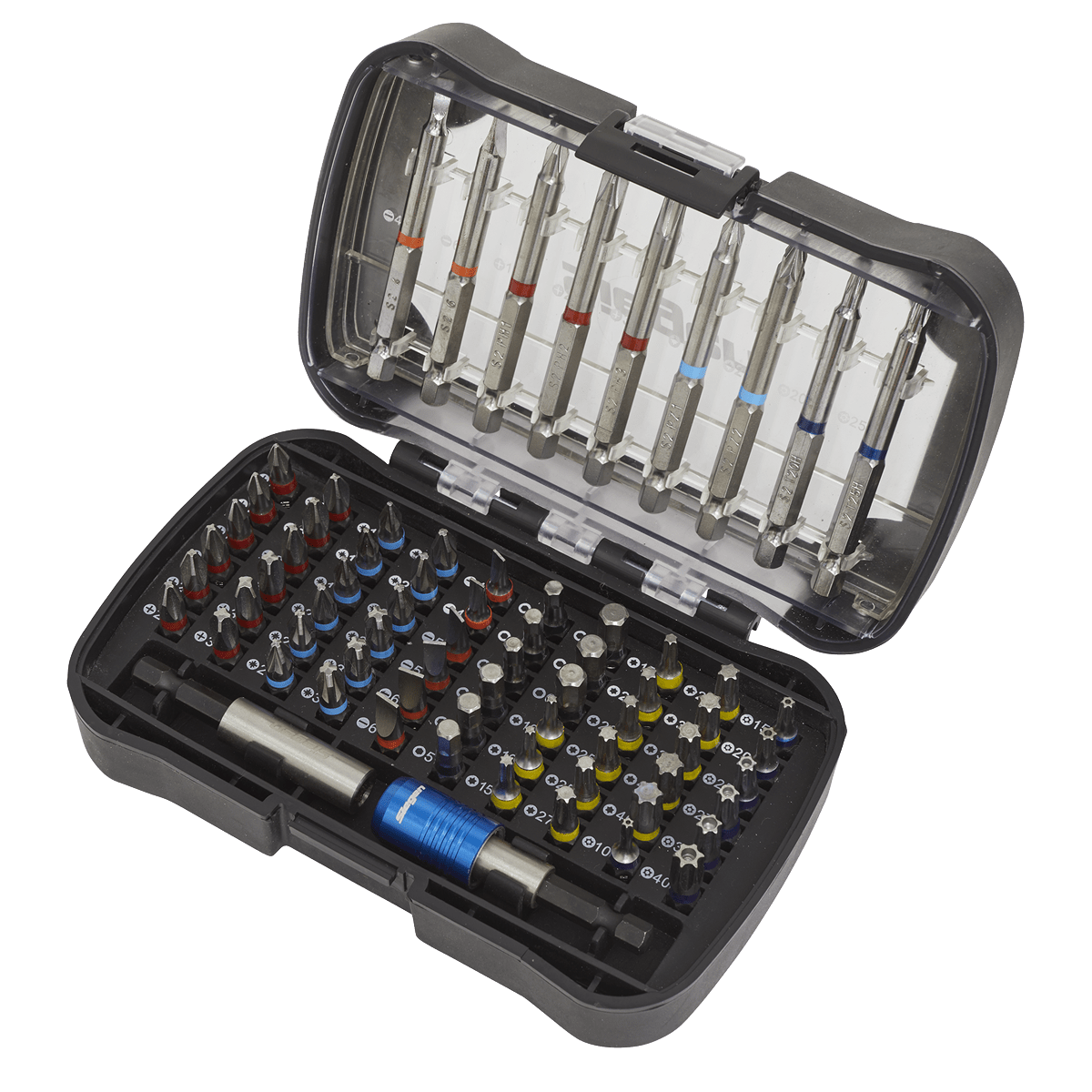 Siegen S01038 Power Tool Bit Set 71pc Colour-Coded S2 Siegen
