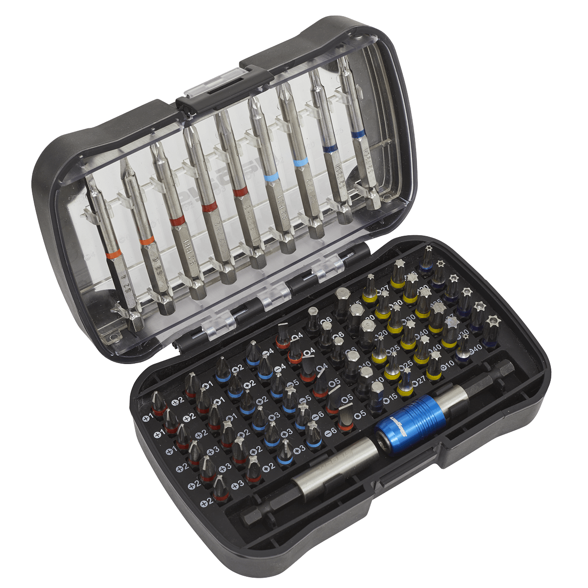 Siegen S01038 Power Tool Bit Set 71pc Colour-Coded S2 Siegen
